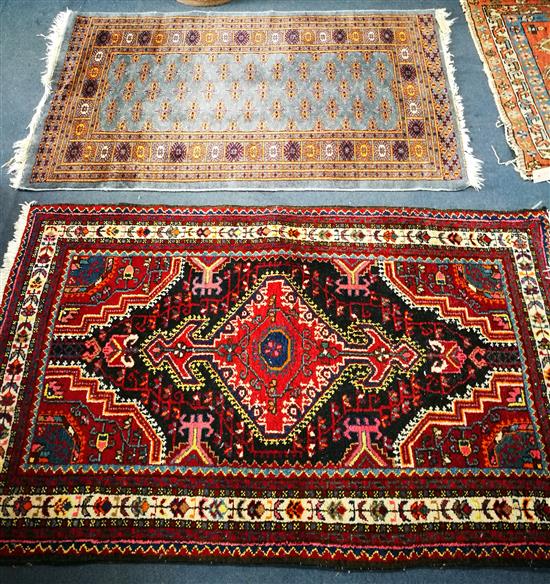 A Belouch rug and Persian design rug 129 x 80cm , 140 x 85cm